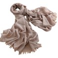 thumbnail image 1 of PRINxy Women’s Crinkled Solid Lightweight Linen Wrap, Airy Long Neck Shawl For Spring Road Travel Coffee Runs Daily Outfits Khaki, 1 of 3