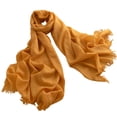 thumbnail image 1 of PRINxy Women’s Crinkled Solid Lightweight Linen Wrap, Airy Long Neck Shawl For Spring Road Travel Coffee Runs Daily Outfits Yellow, 1 of 3