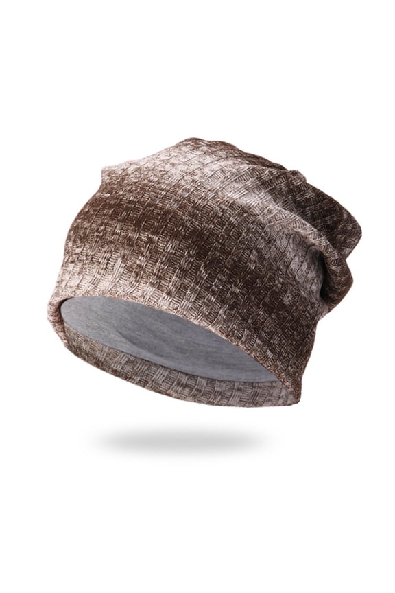 Women's Gradient Heather Rib Knit Slouchy Beanie, Stretch Thermal Skull Cap for Hip Hop Streetwear & Fall Daily Outings Coffee