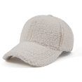 thumbnail image 1 of PRINxy Women's Sherpa Fleece Baseball Cap with Curved Brim, Thick Warm Windproof Hat for Winter Outdoor Daily Errands White, 1 of 2