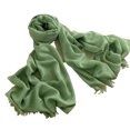 thumbnail image 1 of PRINxy Women’s Solid Thin Fringe Textured Scarf, Lightweight Long Neck Shawl For Weekend Brunch Outdoor City Strolls Green, 1 of 3