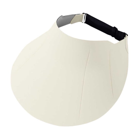 PRINxy Women's Wide Brim Foldable Sun Visor Hat with Adjustable Closure, Breathable UV Protection Cap for Summer Golf Beach Travel Beige