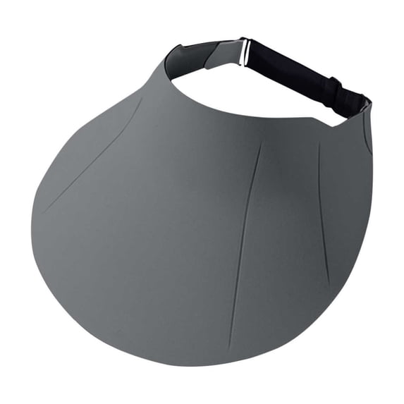 PRINxy Women's Wide Brim Foldable Sun Visor Hat with Adjustable Closure, Breathable UV Protection Cap for Summer Golf Beach Travel Dark Gray