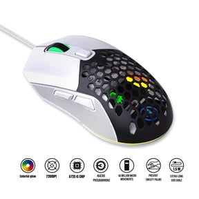 PRINxy X300 Optical Wired Gaming Mouse, White