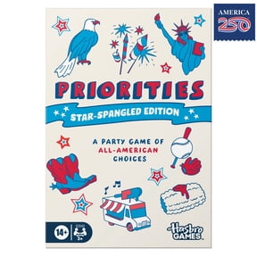 Priorities Star-Spangled Edition Game, Party Game of All-American Choices, Teens, Family, Fun Summer Activities for Kids & Families, Ages 14+