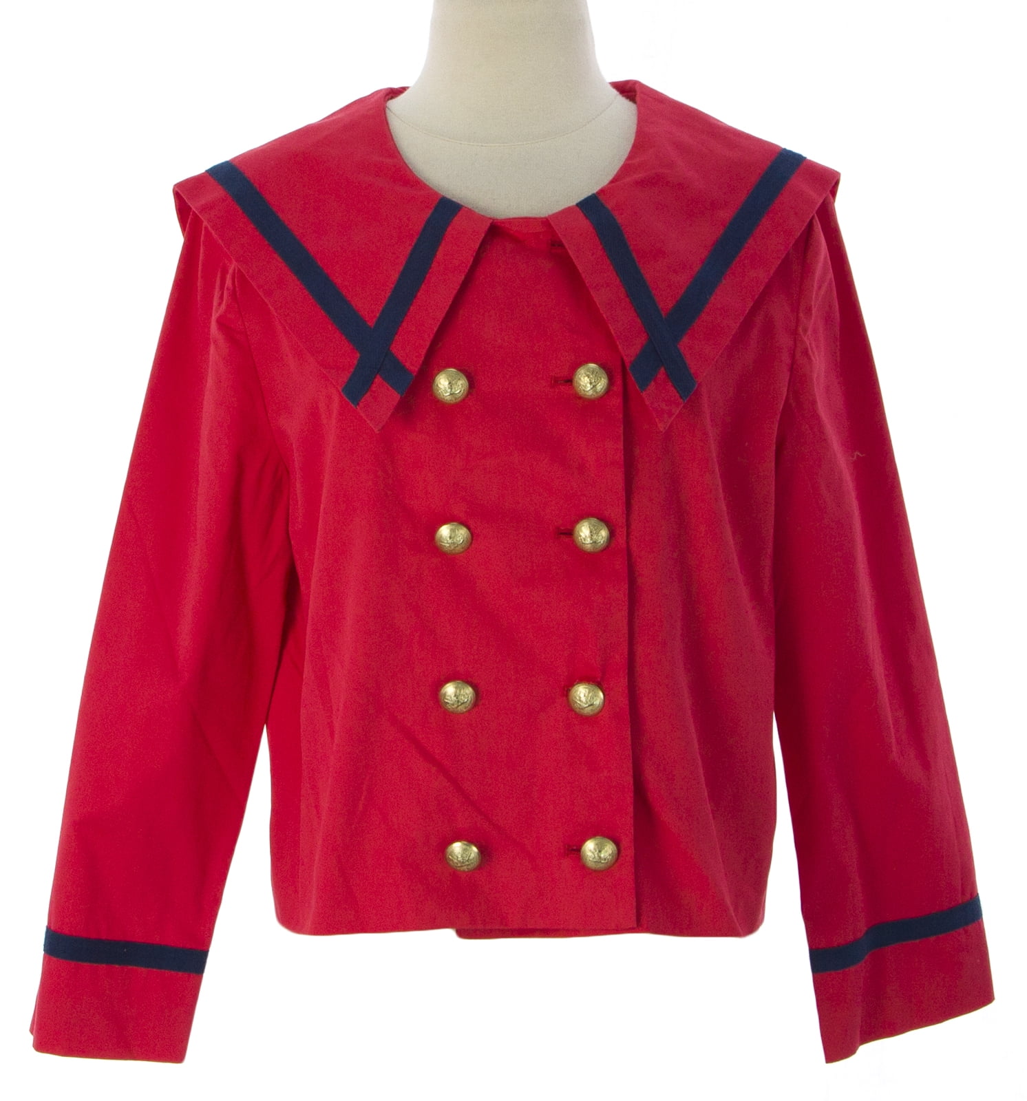 PRIORITIES Women's 3/4 Slv Cropped Sailor Jacket Sz Medium