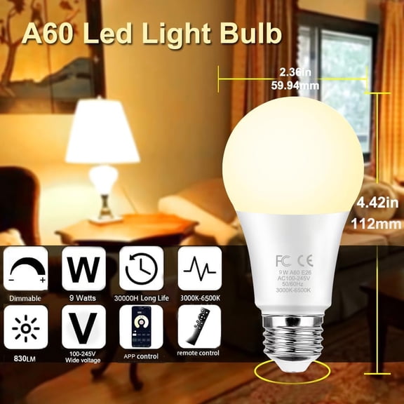 PRISMA 1050 Wi-Fi LED Light Bulb, Multicolor (2700K): Dimmable LED, A21, 75-Watt Equivalent: Works with Alexa & Google Assistant