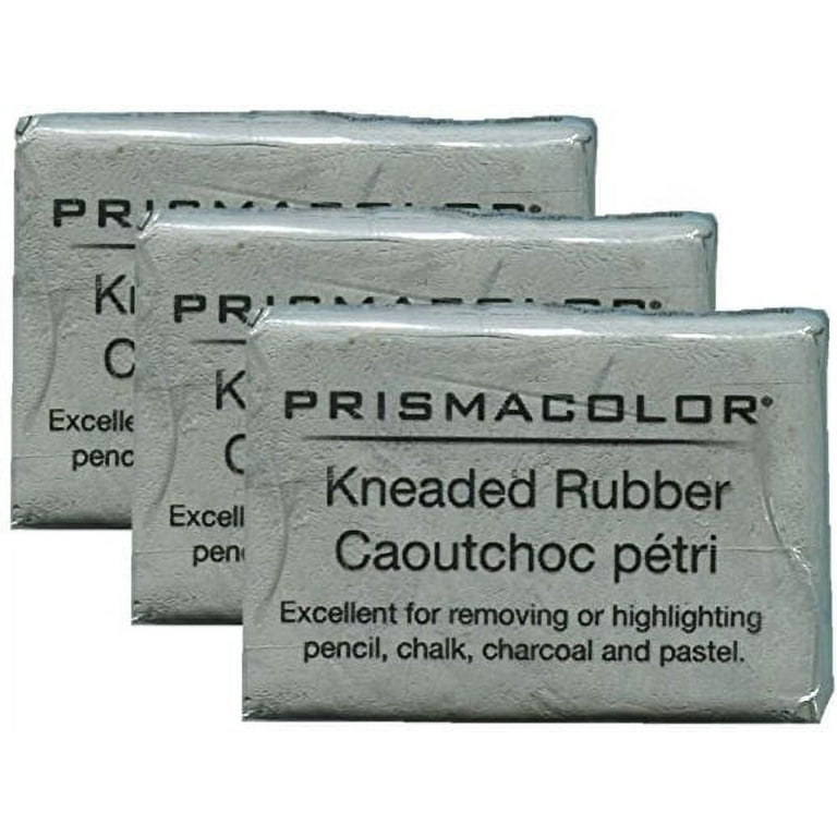 Prismacolor Design Eraser, 1224 Kneaded Rubber Eraser Large, Grey (70531) (3 Pack)