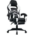 thumbnail image 1 of PRISP Gaming Chair with Footrest and Reclining Backrest, Racing Style High Back Office Chair - Chaise Gamer, 1 of 9