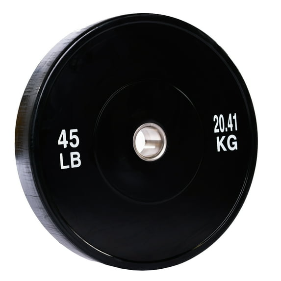PRISP Olympic Bumper Weight Plate - Rubber Plate for 2 Inch Olympic Barbell with Steel Insert; Pairs, Sets and Single Plates Available