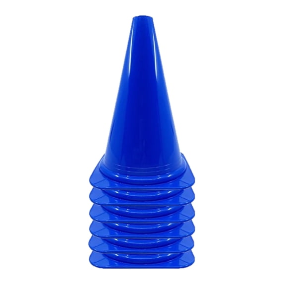 PRISP Vinyl Multi Purpose Cone - Light Indoor and Outdoor Marker, Set of 6