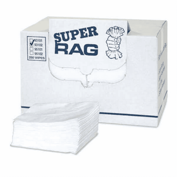 MDI Pro-Series Super Rag 93102 Optimum Performance 1/4 Fold Supreme Towel, 250, 16 in L x 13 in W, Spunlace