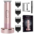 thumbnail image 1 of PRITECH Bikini Trimmer for Women - Painless Electric Razor for Sensitive Skin with Recharge Dock, Waterproof Wet & Dry,Rose Gold, 1 of 8