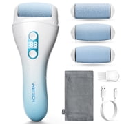 PRITECH Electric Foot Callus Remover, Rechargeable Waterproof Electronic Pedicure Tool for Dead Skin & Cracked Heels,GiftBlue