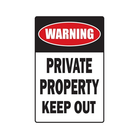 PRIVATE PROPERTY KEEP OUT Parking Aluminum Sign no trespassing stay out | Indoor/Outdoor | 18" Tall