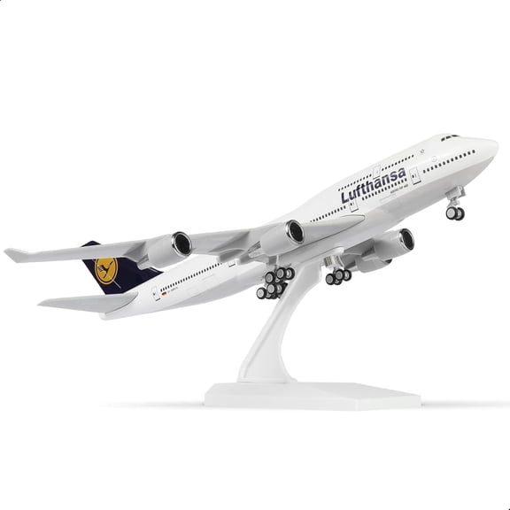 PRIYAL 1/240 United 747 Airplane Model Kit (30cm L) for Boeing 747 Airlines Resin Plane Model with Display Stand for Adult Aviation Gift or Decorations
