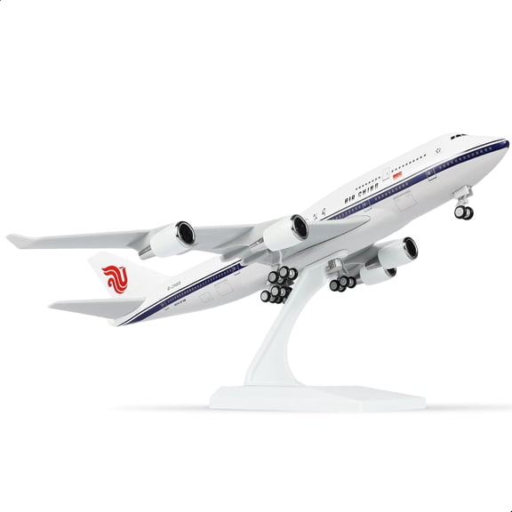 PRIYAL 1/240 United 747 Airplane Model Kit (30cm L) for Boeing 747 Airlines Resin Plane Model with Display Stand for Adult Aviation Gift or Decorations
