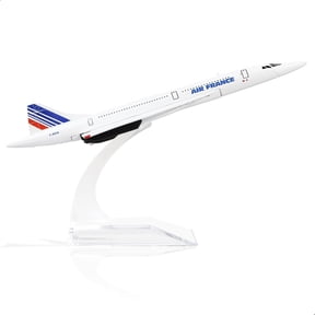 PRIYAL 1/400 Scale Concorde Airplane Model Prebuilt Diecast Aircraft Miniature Kit Airplane for Air France Metal Model for Adults Collection or Gift