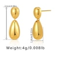 thumbnail image 1 of PRIYAL 14K Gold Plated 925 Sterling Silver Post Teardrop Chunky Hoop Earrings - Lightweight Drop Earrings for Women, 1 of 35