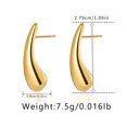 thumbnail image 1 of PRIYAL 14K Gold Plated 925 Sterling Silver Post Teardrop Chunky Hoop Earrings - Lightweight Drop Earrings for Women, 1 of 35