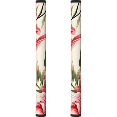 PRIYAL 2 Pcs Refrigerator Door Handle Cover, Tropical Cactus Leaves Appliance Handle Cover for Fridge Microwave Stove Dishwasher Washable Reusable