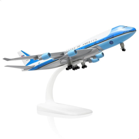 PRIYAL 747 1/300 Scale Airplane Model Saudi Arabian Boeing 747 Diecast Metal Panam Model Plane Kits for Adult (with Stand) Aircraft Model for Gifts or Desktop Display Collections -8 inches L