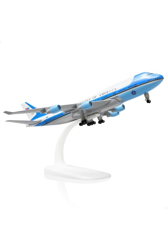 747 1/300 Scale Airplane Model Saudi Arabian Boeing 747 Diecast Metal Panam Model Plane Kits for Adult (with Stand) Aircraft Model for Gifts or Desktop Display Collections -8 inches L