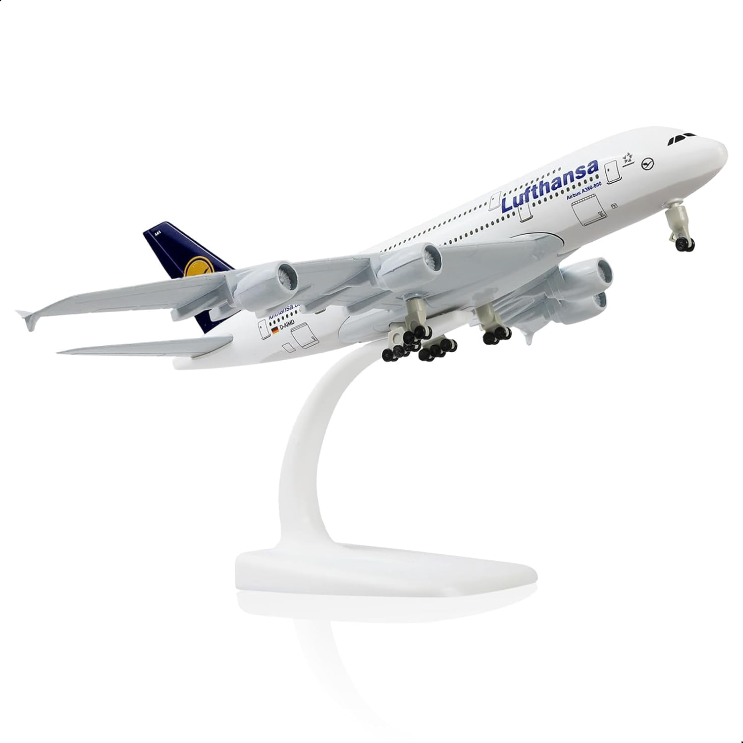 PRIYAL A380 1/300 ANA Orange Turtle Metal Diecast Airplane Model Airbus A380 Model Plane (7 inches/20cm) with Display Stand for Aircraft Gifts or Alloy Airplane Collection - JA383A