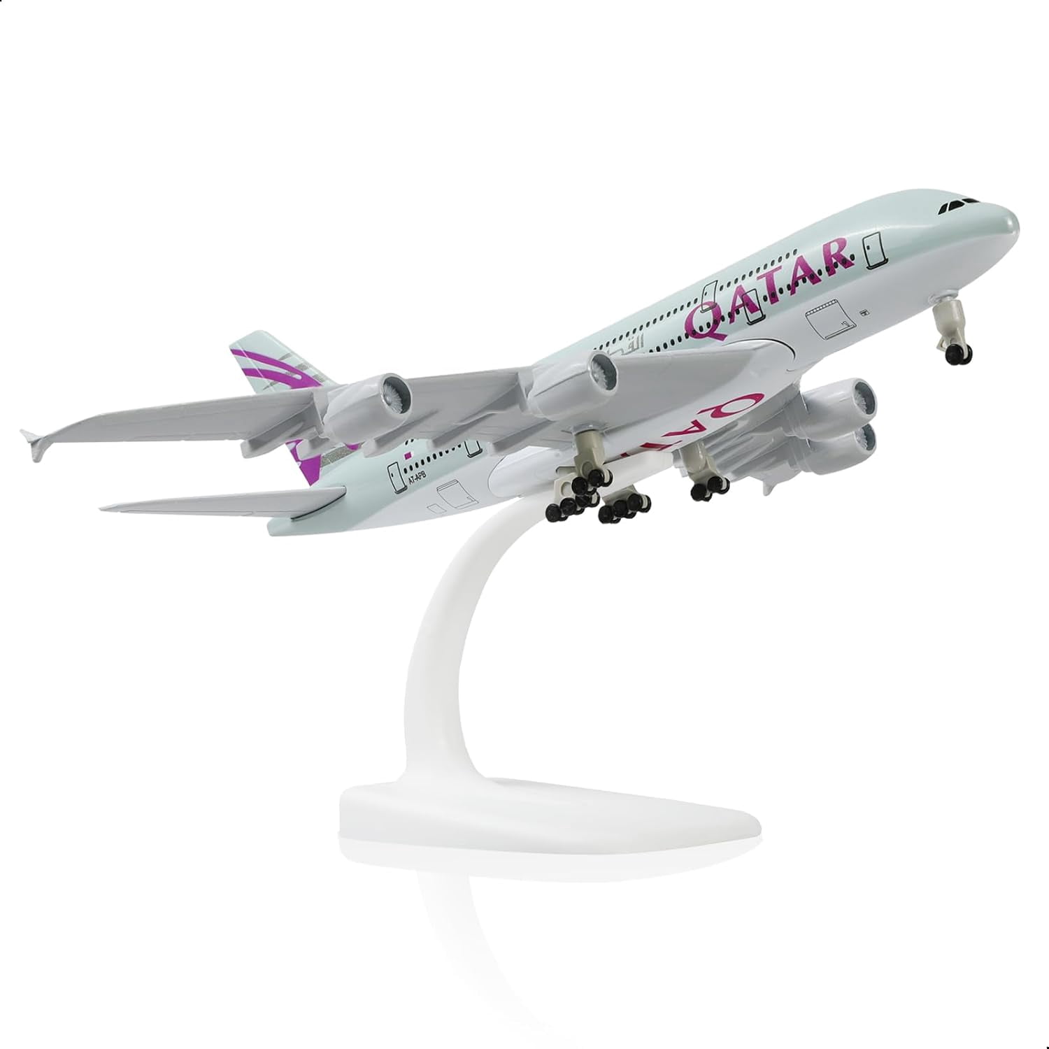 PRIYAL A380 1/300 ANA Orange Turtle Metal Diecast Airplane Model Airbus A380 Model Plane (7 inches/20cm) with Display Stand for Aircraft Gifts or Alloy Airplane Collection - JA383A