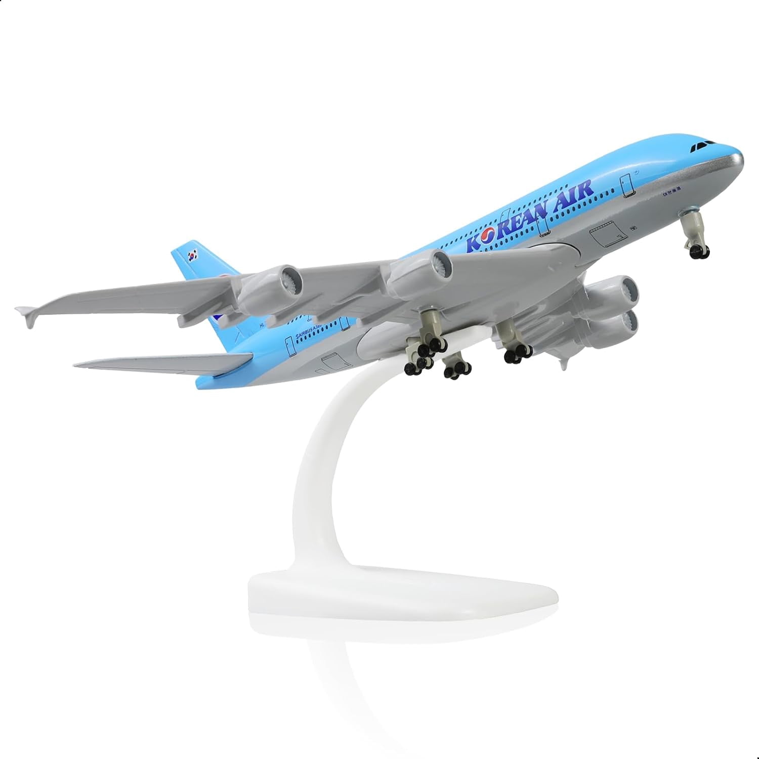 PRIYAL A380 1/300 ANA Orange Turtle Metal Diecast Airplane Model Airbus A380 Model Plane (7 inches/20cm) with Display Stand for Aircraft Gifts or Alloy Airplane Collection - JA383A