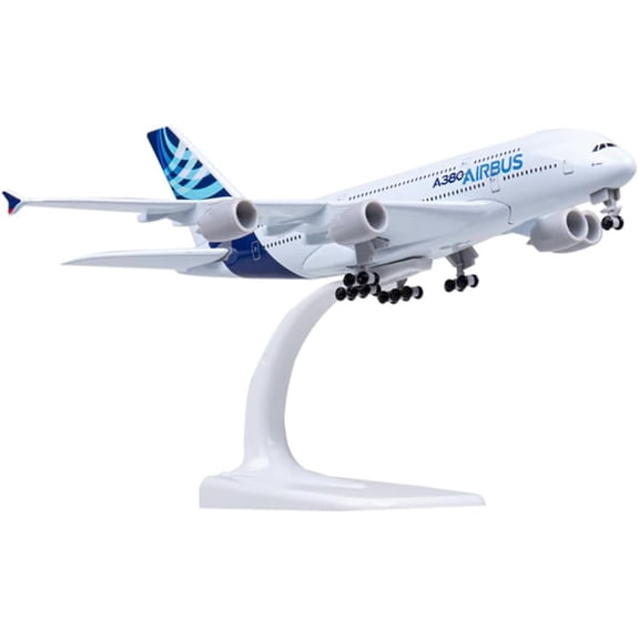 PRIYAL A380 Diecast Airplane Model - 1/400 Scale Metal Prototype Plane for Gift Collectible