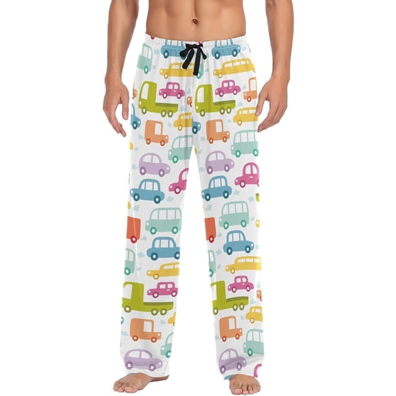 PRIYAL Abstract Pattern Hand Drawn Acrylic Pajama Pants for Men Men's Pajama Pants Mens Pajama Bottoms with Drawstring