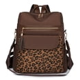 thumbnail image 1 of PRIYAL BWomen's Oxford Cloth Backpack with Leopard Print - Large Capacity & Travel Bag, Detachable Shoulder Straps & Zipper Closure, Suitable for Commuting, Casual Everyday Carry, 1 of 8