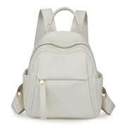 KKLDOGS Backpack Purse for Women PU Leather Small Backpack Fashion Multi Pockets Casual Daypacks Ladies Travel Shoulder Bags Grey