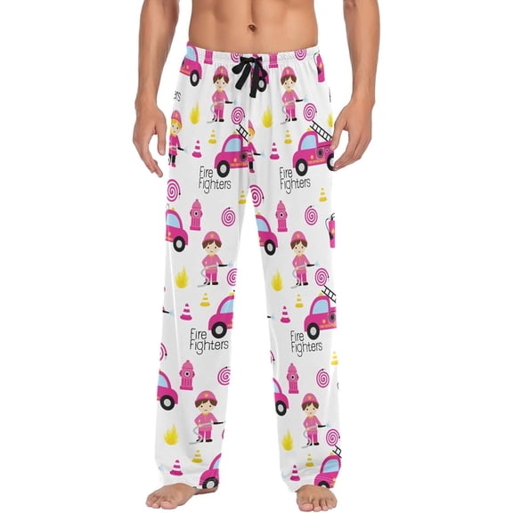 PRIYAL Cartoon Funny Teeth Pattern Pajamas For Men Pants with Pockets Comfy Mens Pj Pants for Winter Christmas Gifts