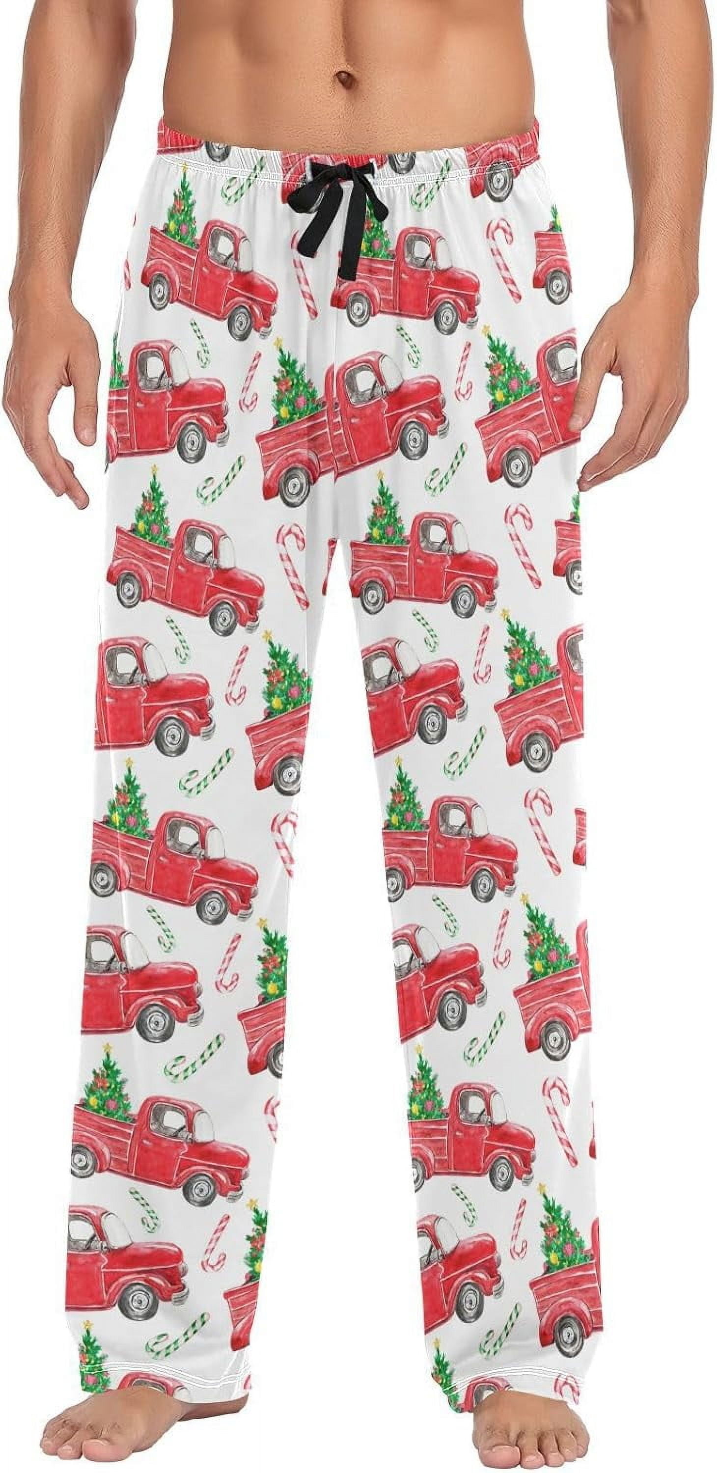 PRIYAL Christmas Hohoho Red Pajama Pants Mens Lounge Pants Super Soft ...