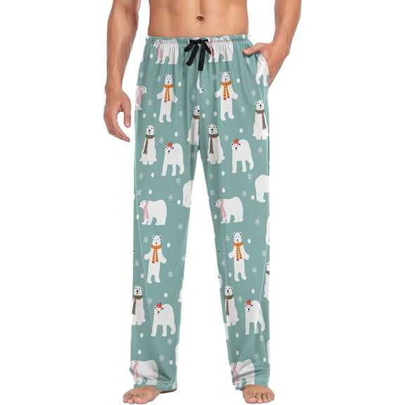 PRIYAL Christmas Men's Pajama Bottoms Soft Mens Sleep Pants Pajama Pants Winter Lounge PJ Pants