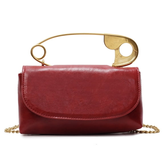 PRIYAL Clutch Purse Elegant Evening Bag for Women Creative Pin Handbag Chain Crossbody Bag Vegan Leather Shoulder Handbag