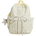 thumbnail image 1 of KKLDOGS Cute Backpack Coquette Floral Back Pack with Lace Trim & Plush Charm Kawaii Backpack for Classes Travel, 1 of 6