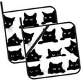 thumbnail image 1 of PRIYAL Cute Black Cat Pot Holders Set of 2 Kitchen Heat Resistant Potholder for Microwave Cooking Baking Oven End Dishes and BBQ, 1 of 7