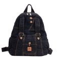 thumbnail image 1 of PRIYAL Denim Backpack for Women Vintage Y2K Grunge Style Lightweight Canvas Rucksack Purse Daypack Aesthetic Cute Travel Jeans Bag, 1 of 6