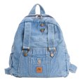 thumbnail image 1 of PRIYAL Denim Backpack for Women Vintage Y2K Grunge Style Lightweight Canvas Rucksack Purse Daypack Aesthetic Cute Travel Jeans Bag, 1 of 7