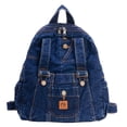 thumbnail image 1 of PRIYAL Denim Backpack for Women Vintage Y2K Grunge Style Lightweight Canvas Rucksack Purse Daypack Aesthetic Cute Travel Jeans Bag, 1 of 8