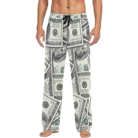 PRIYAL Dollar Cash Pajama Pants for Men Men's Pajama Pants Mens Pajama Bottoms with Drawstring