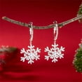 thumbnail image 1 of PRIYAL Elegant Christmas Tree & Snowflake Drop Earrings - Sparkling Rhinestone Geometric Pendant Dangle Earrings for Women, Festive Holiday Party Jewelry, Christmas Earrings, Earring For Women, 1 of 8