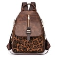 thumbnail image 1 of PRIYAL Laptop Backpack for Women Travel Leather Backpack Work Computer Backpacks for Business Black With Leopard, 1 of 8