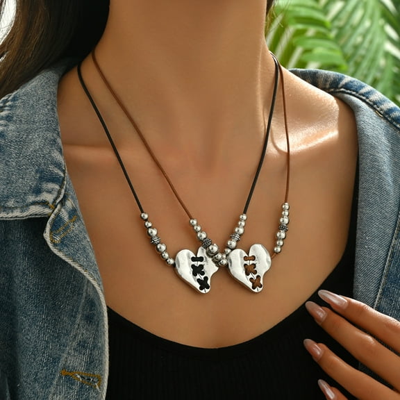 PRIYAL Layered Boho Beaded Necklace for Women Earthy Coconut Shell Wooden Tigers Eye Beads Necklace Summer Beach Hawaiian Surfer Choker Necklace for Men