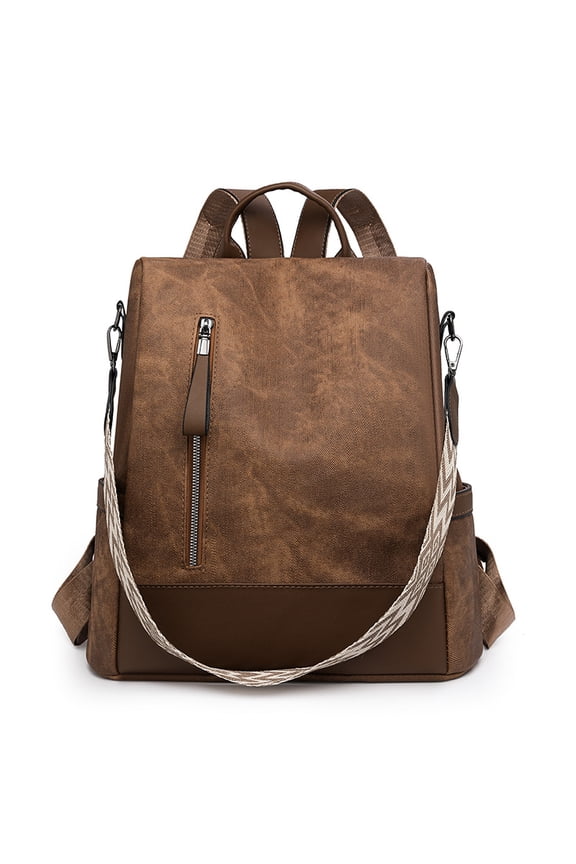 Leather Laptop Backpack for Women,  Work Travel Bag, Teacher Nurse Convertible Backpack Purse