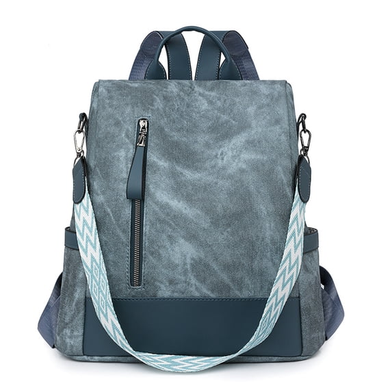 PRIYAL Leather Laptop Backpack for Women, Work Travel Bag, Teacher Nurse Convertible Backpack Purse