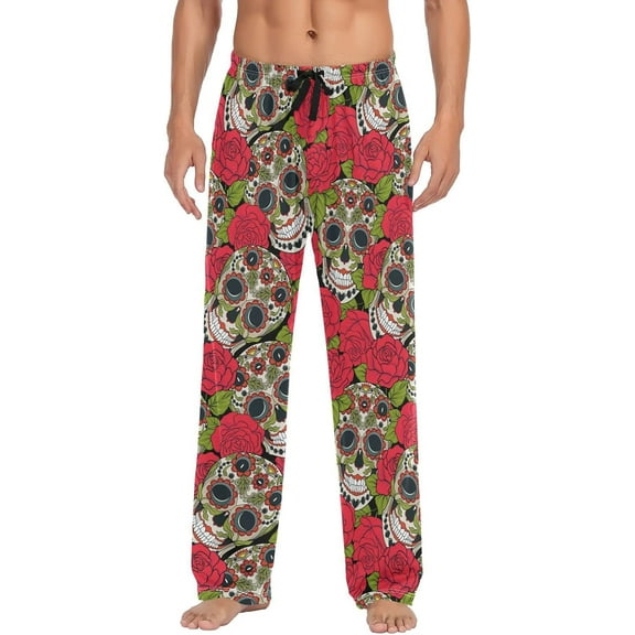 PRIYAL Mardi Gras Pajama Pants Men's Pajama Bottoms Lounge Sleepwear PJs Casual Sleep Pants S
